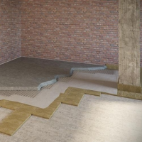 Звукоизоляция пола с применением Шумостоп-С2, К2 (2 слоя)