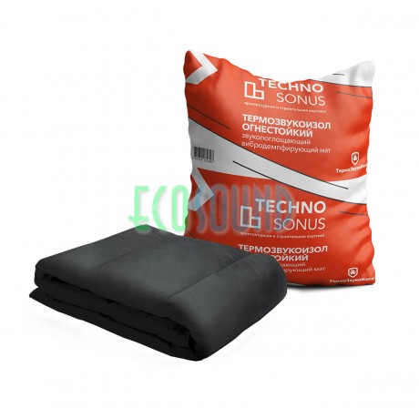 Мат для звукоизоляции ТермоЗвукоИзол Огнестойкий  (5м х 1,5м х 13мм) 7,5м2, чёрный Мат для звукоизоляции ТермоЗвукоИзол Огнестойкий  (5м х 1,5м х 13мм) 7,5м2, чёрный