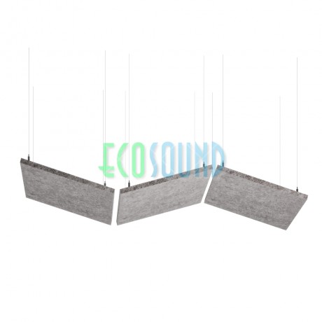 Панель подвесная акустическая декоративная тип ОБЛАКО FLYFELT модель ПОДВЕСНОЙ КВАДРАТ ДВОЙНОЙ ПОЛЫЙ 1100 Ш 40 12мм