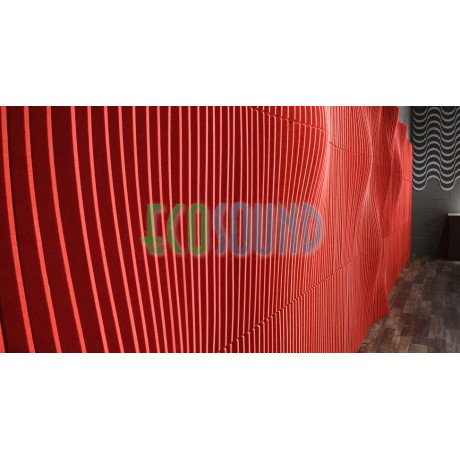 Акустическая стеновая панель 3D Волна ( цвета в ассортименте ) 