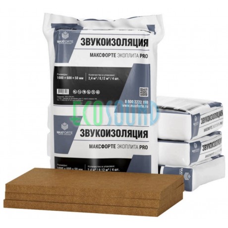 Максфорте ЭкоПлита Pro 1000х600х50 мм , 2,4 м2 Максфорте ЭкоПлита Pro 1000х600х50 мм , 2,4 м2