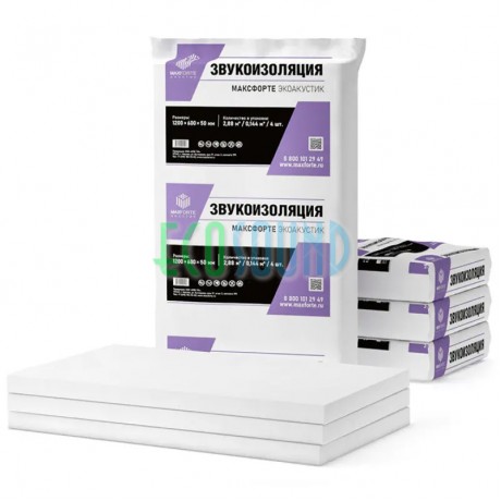 МаксФорте-ЭкоАкустик 1200 х 600 х 50 мм 2,88 м2 МаксФорте-ЭкоАкустик 1200 х 600 х 50 мм 2,88 м2
