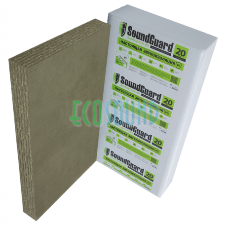SoundGuard ЭкоАкустик 80 1250×600×20 мм ( 7,5 м2 ) SoundGuard ЭкоАкустик 80 1250×600×20 мм ( 7,5 м2 )