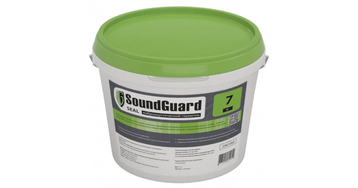 SoundGuard Seal 7 | Звукоизоляционный герметик в ведрах | EcoSound