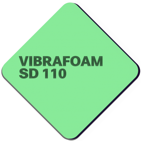 Вибрафом (Vibrafoam) SD 110 зеленый (2 м х 0,5м x 12,5 мм ) 1м2
