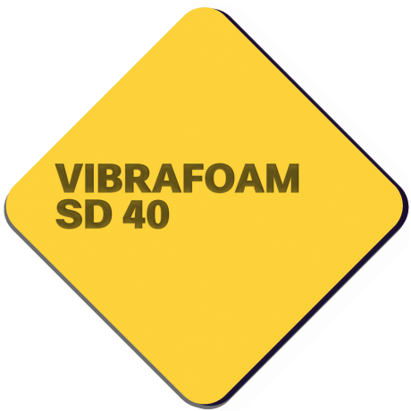Вибрафом ( Vibrafoam ) SD 40 желтый (2м х 0,5м x 12,5 мм ) 1м2